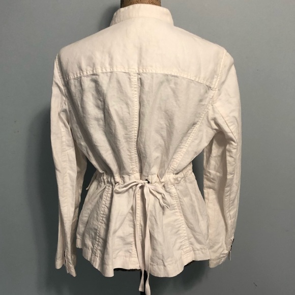 EUC! Talbots White Linen Jacket Size Large Petite - Picture 4 of 13